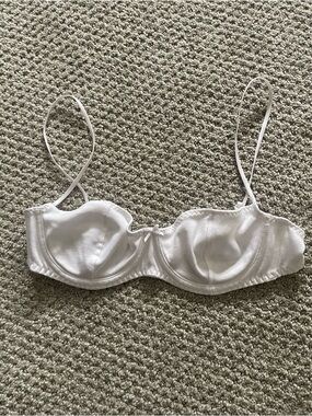 Coucou intimates white “The Teacup” bra